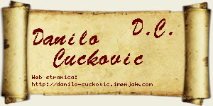 Danilo Čučković vizit kartica